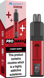 Hayati Pro Max+ 6000 Puffs Prefilled Pod Vape Kit Box of 5 Cherry Berry