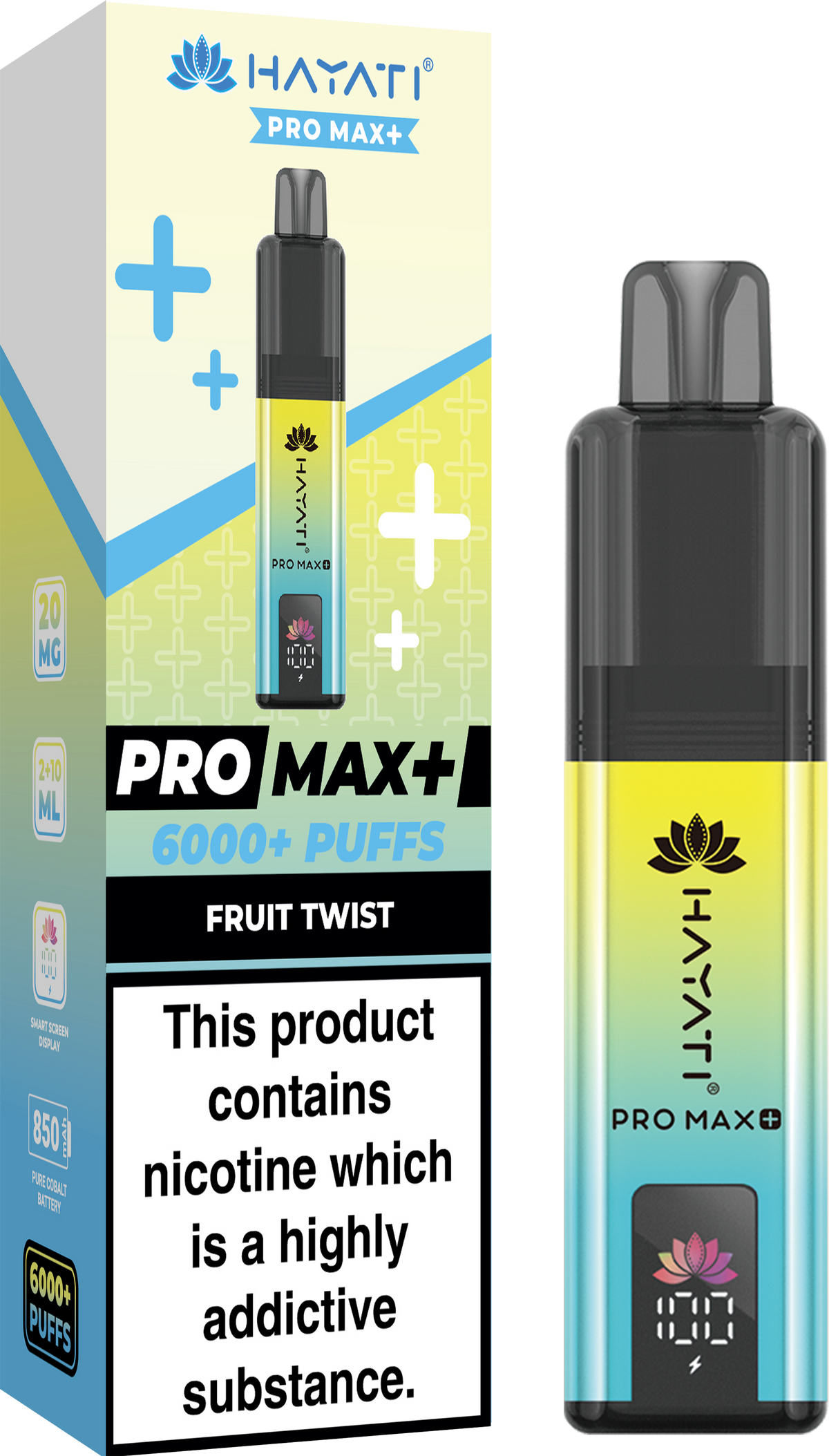 Hayati Pro Max+ 6000 Puffs Prefilled Pod Vape Kit Box of 5 Fruit Twist