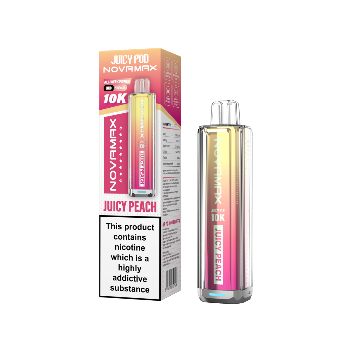 Juicy Pod Novamax 10k Prefilled Pod Vape Kit - Pack of 5