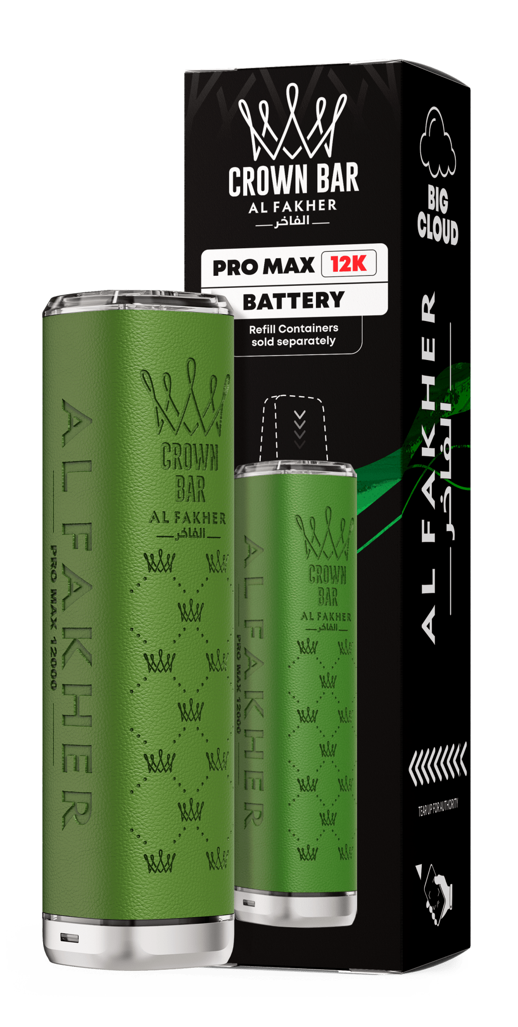 Al Fakher 12K Pro Max Prefilled Pod Vape Box of 5 Green
