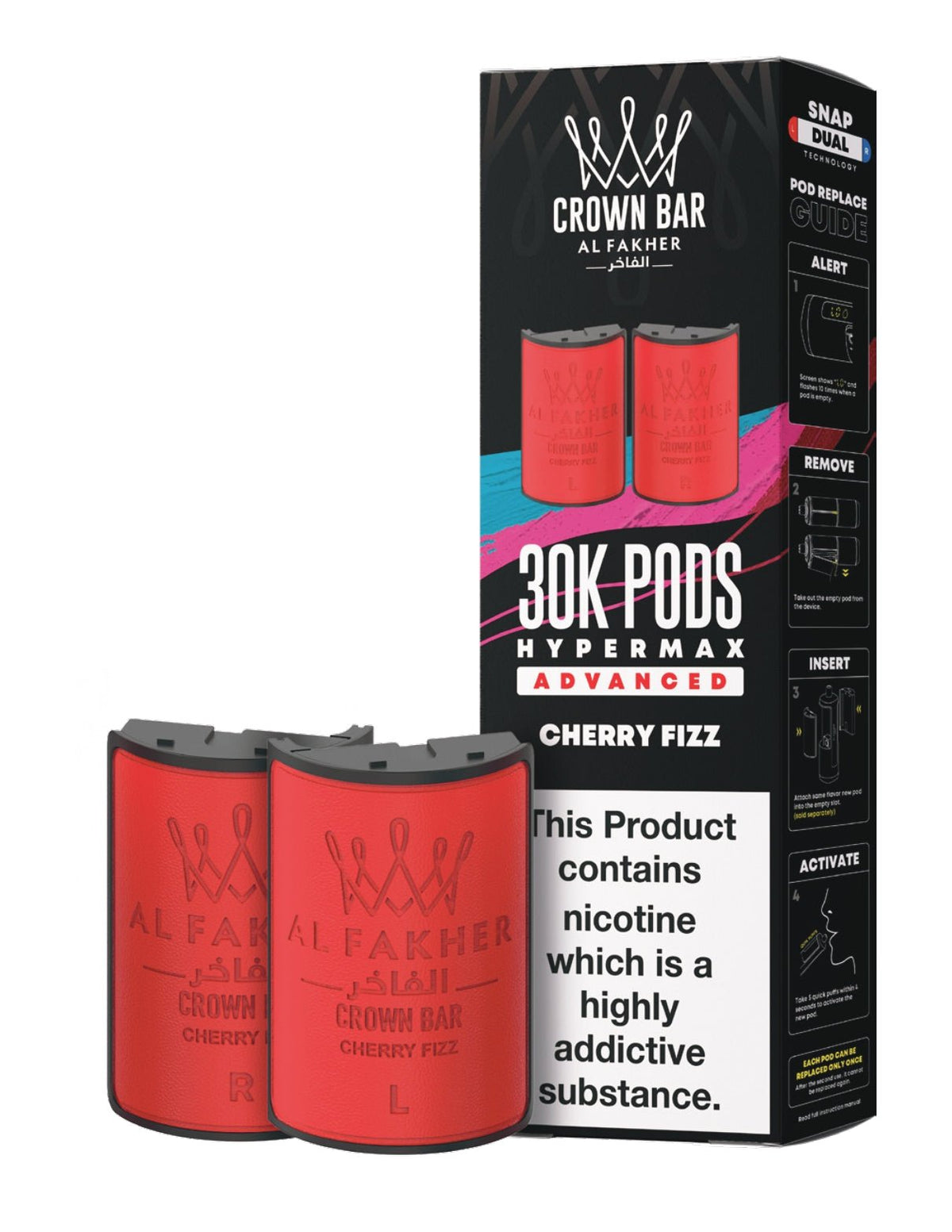 Al Fakher 30k Hypermax Prefilled Pods Box of 5 Cherry Fizz