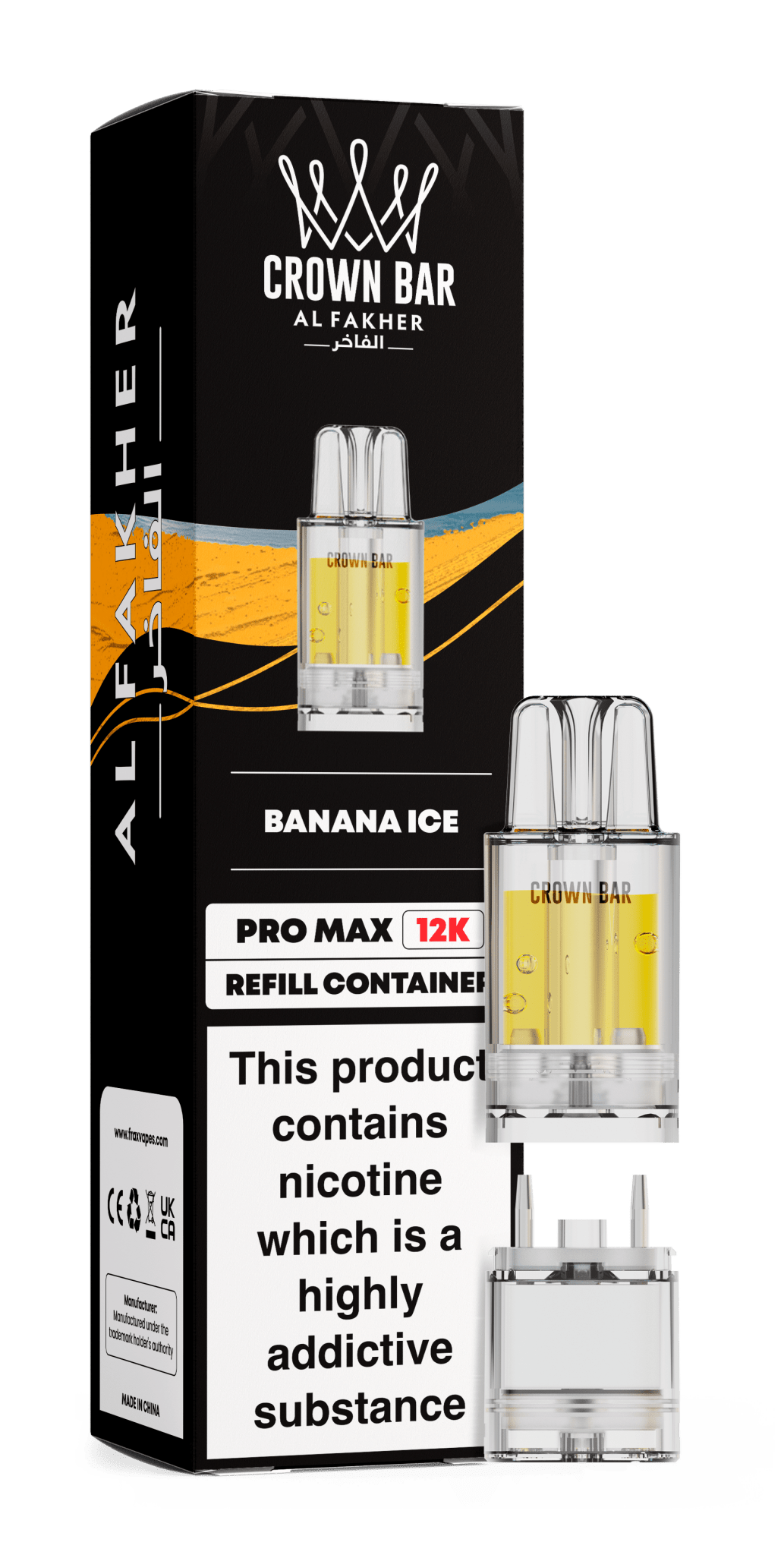 Al Fakher Pro Max 12k Replacement Pods Box of 5 Banana Ice