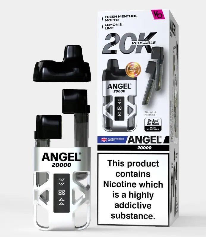 Angel 20000 Puffs Prefilled Pod Vape Kit Box of 5 White Edition
