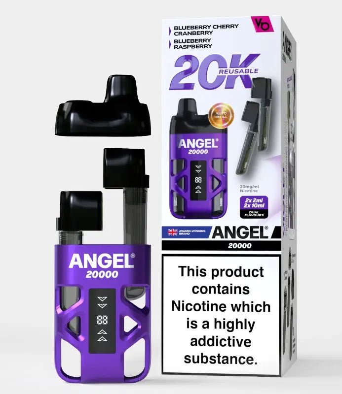 Angel 20000 Puffs Prefilled Pod Vape Kit Box of 5 Violet Edition