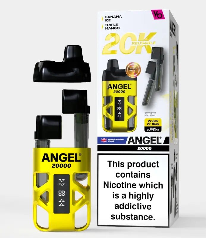 Angel 20000 Puffs Prefilled Pod Vape Kit Box of 5 Yellow Edition