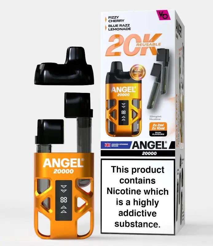 Angel 20000 Puffs Prefilled Pod Vape Kit Box of 5 Gold Edition