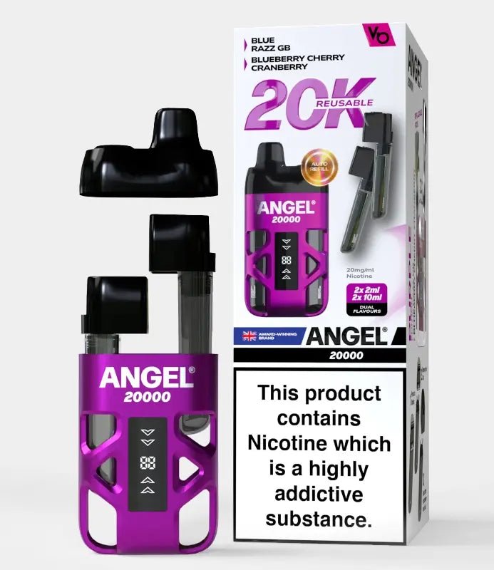 Angel 20000 Puffs Prefilled Pod Vape Kit Box of 5 Purple Edition