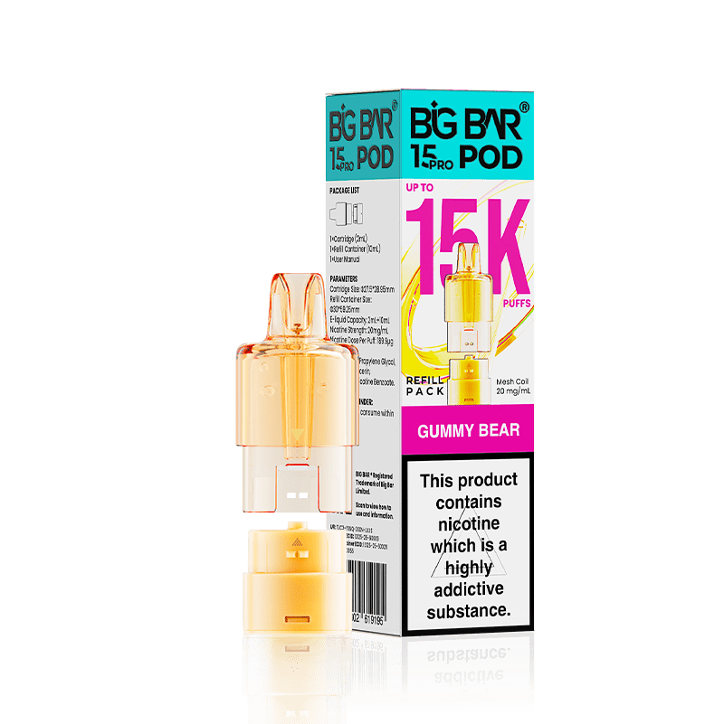 Big Bar 15000 Pro Prefilled Refill Pods Pack of 5 Gummy Bear
