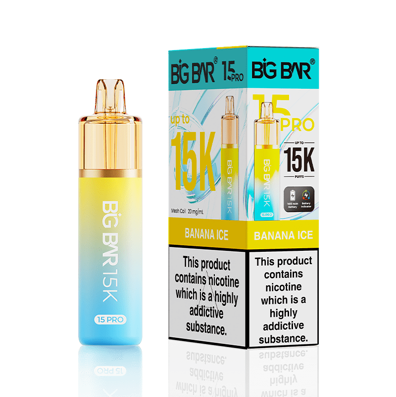Big Bar 15000 Pro Vape Kit Box of 5 Banana Ice