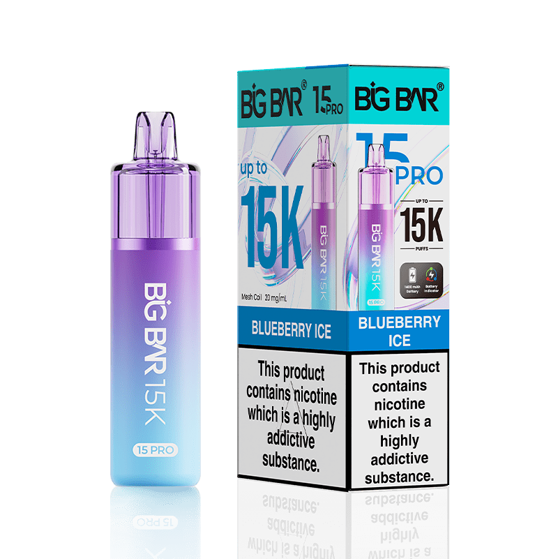Big Bar 15000 Pro Vape Kit Box of 5 Blueberry Ice