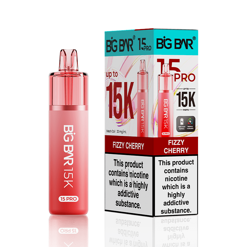 Big Bar 15000 Pro Vape Kit Box of 5 Fizzy Cherry