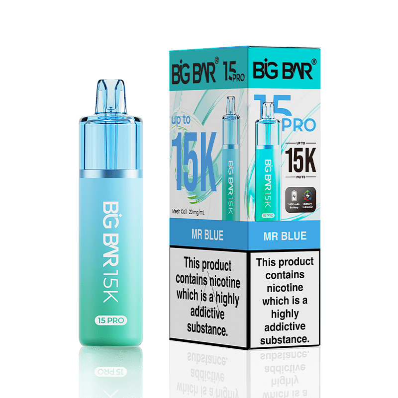 Big Bar 15000 Pro Vape Kit Box of 5 Mr Blue