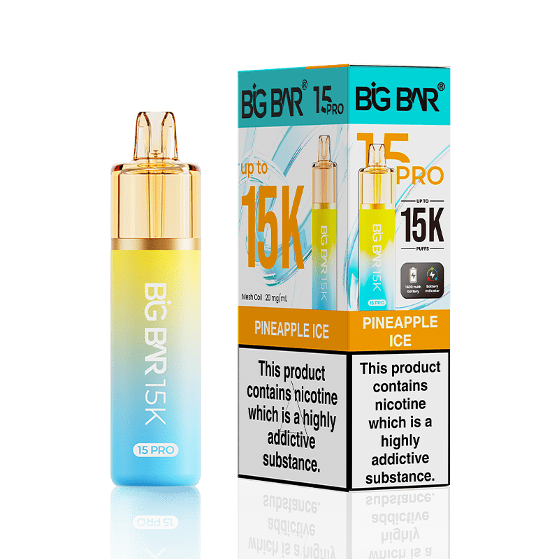 Big Bar 15000 Pro Vape Kit Box of 5 Pineapple Ice