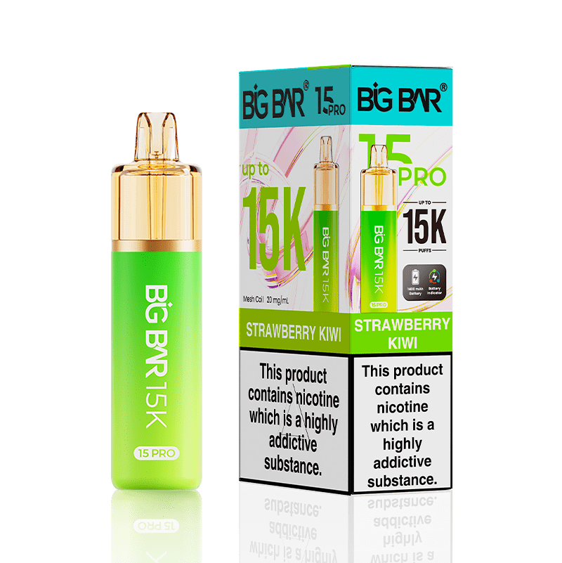 Big Bar 15000 Pro Vape Kit Box of 5 Strawberry Kiwi