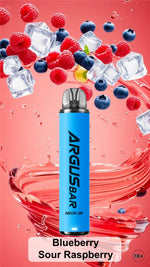 Argus Bar Neon 2000 Prefilled Pod Kit Pack of 10 Blueberry Sour Raspberry