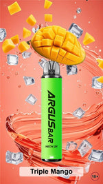 Argus Bar Neon 2000 Prefilled Pod Kit Pack of 10 Triple Mango