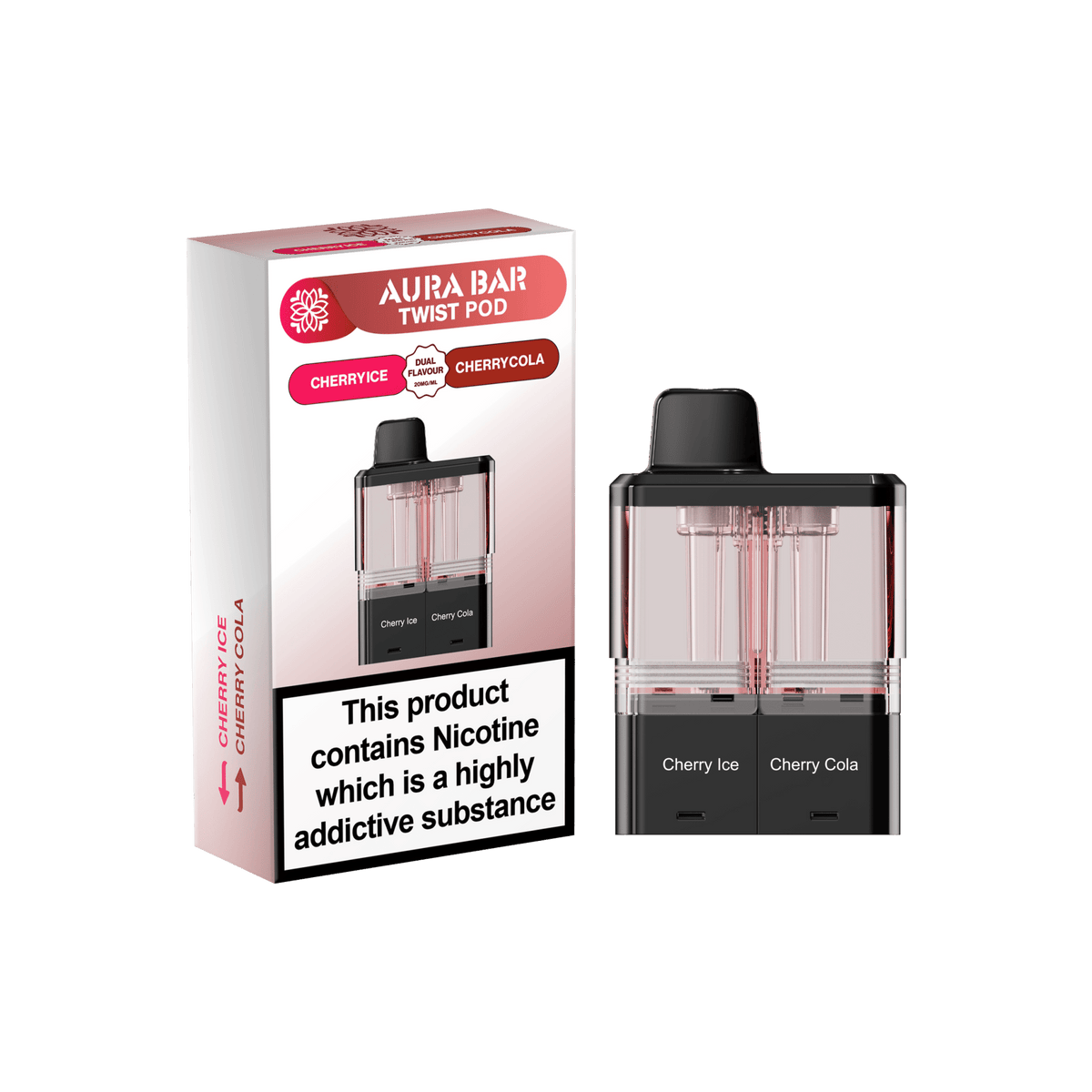 Aura Bar Twist 40k Replacement Pods Pack of 5 Cherry Ice / Cherry Cola