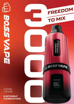 Boss Vape 3000 Prefilled Vape Box of 5 | 8 in 1 Edition Berry Edition