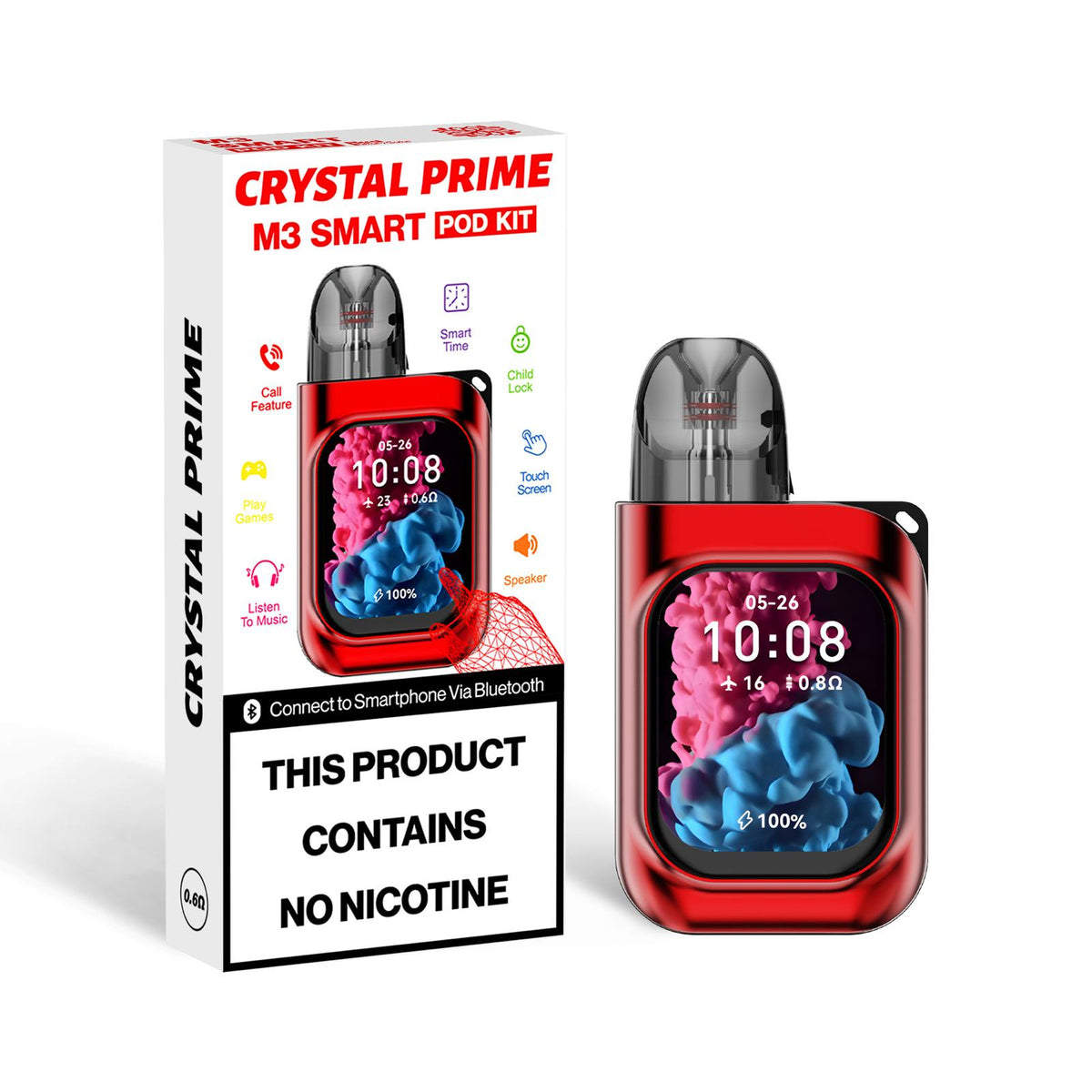 Crystal Prime M3 Smart Pod Kit Red