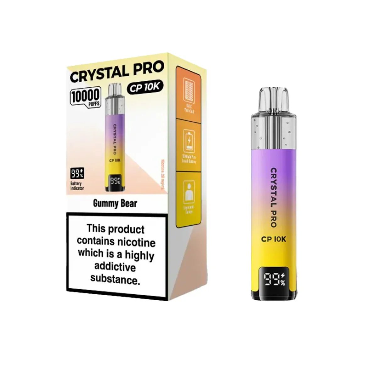 Crystal Pro CP10000 Prefilled Pod Kit Box of 5 Fruit Bomb