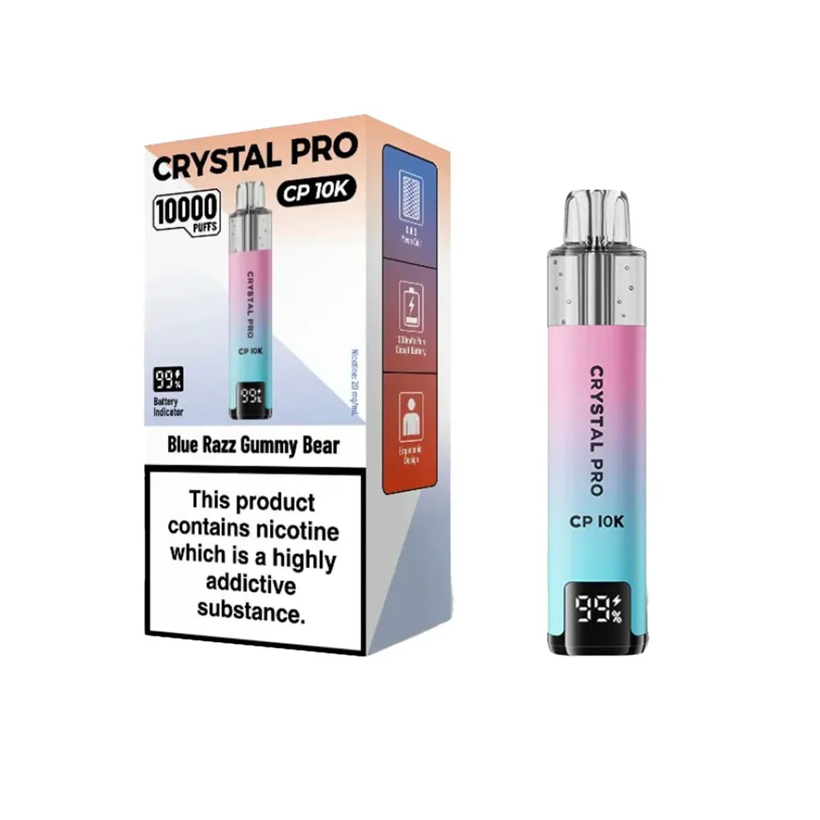 Crystal Pro CP10000 Prefilled Pod Kit Box of 5 Fruit Bomb