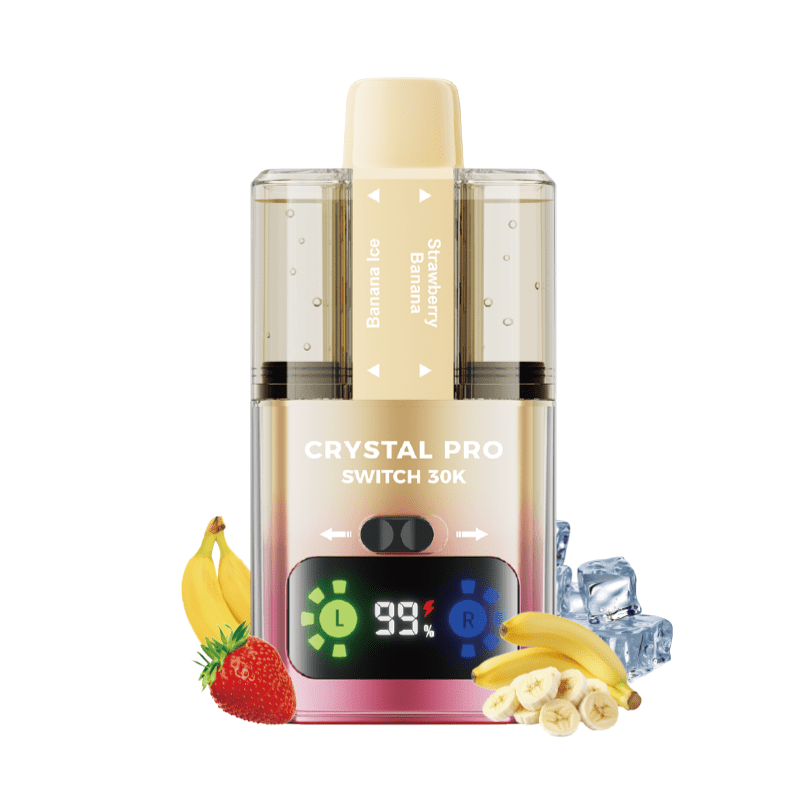 Crystal Pro Switch 30k Prefilled Pod Vape Kit Box of 5 Banana Ice / Strawberry Banana
