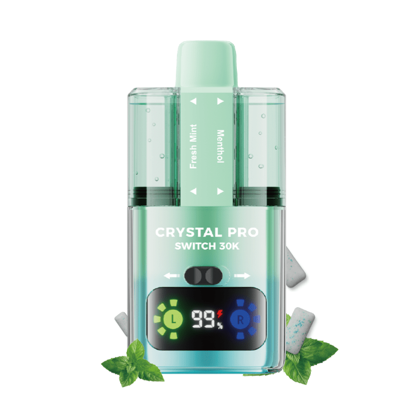 Crystal Pro Switch 30k Prefilled Pod Vape Kit Box of 5 Fresh Mint / Menthol