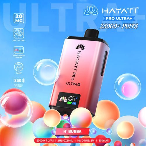 Hayati Pro Ultra Plus 25k Vape Kit Box of 5 Hubba Bubba