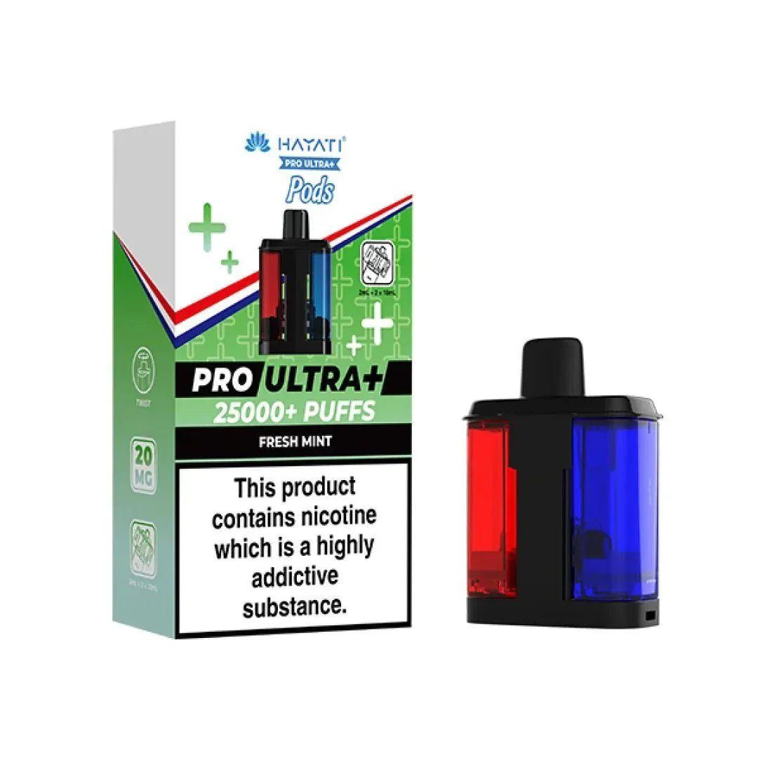 Hayati Pro Ultra Plus 25k Prefilled Pods Box of 5 Fresh Mint