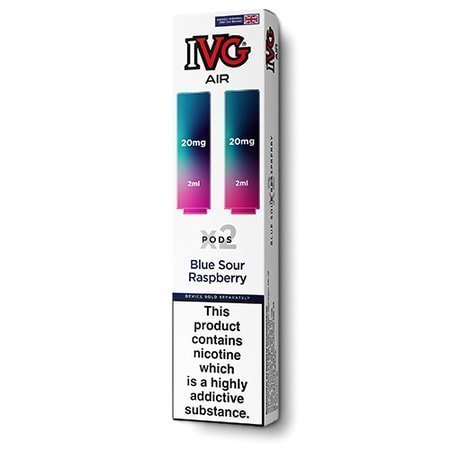 IVG 2400 Reload 2 - in - 1 Prefilled Pods Pack of 5 Blue Sour Raspberry