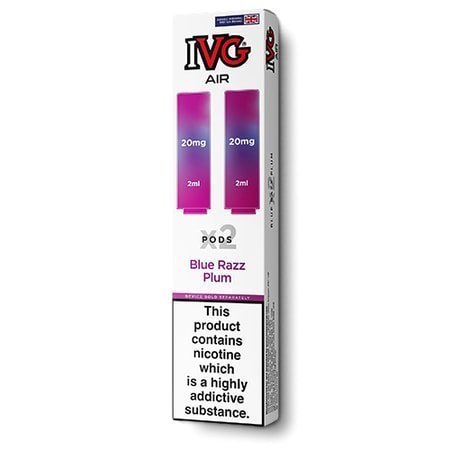IVG 2400 Reload 2 - in - 1 Prefilled Pods Pack of 5 Blue Razz Plum