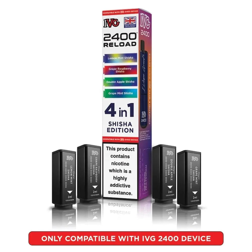 IVG 2400 Reload 4 in 1 Prefilled Pods Box of 5 Shisha Edition