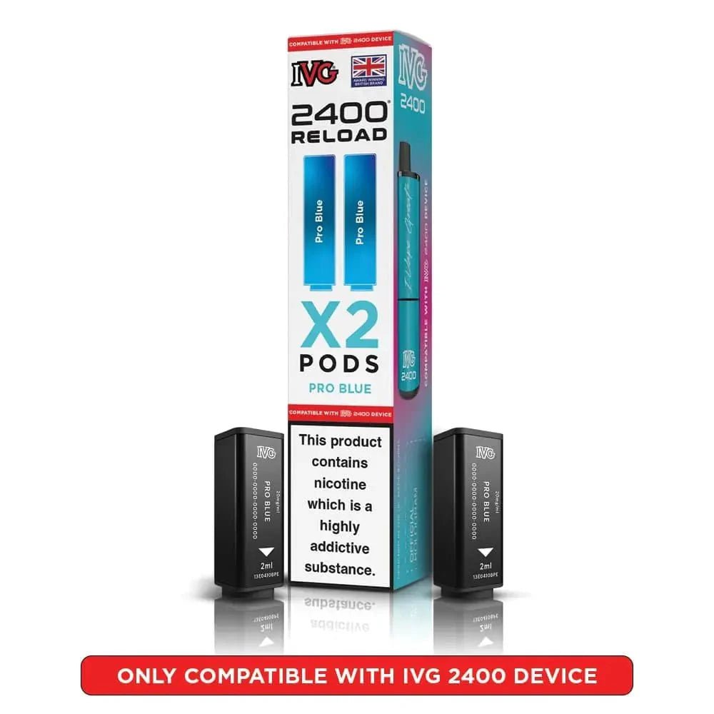 IVG 2400 Reload 4 in 1 Prefilled Pods Box of 5 Pro Blue