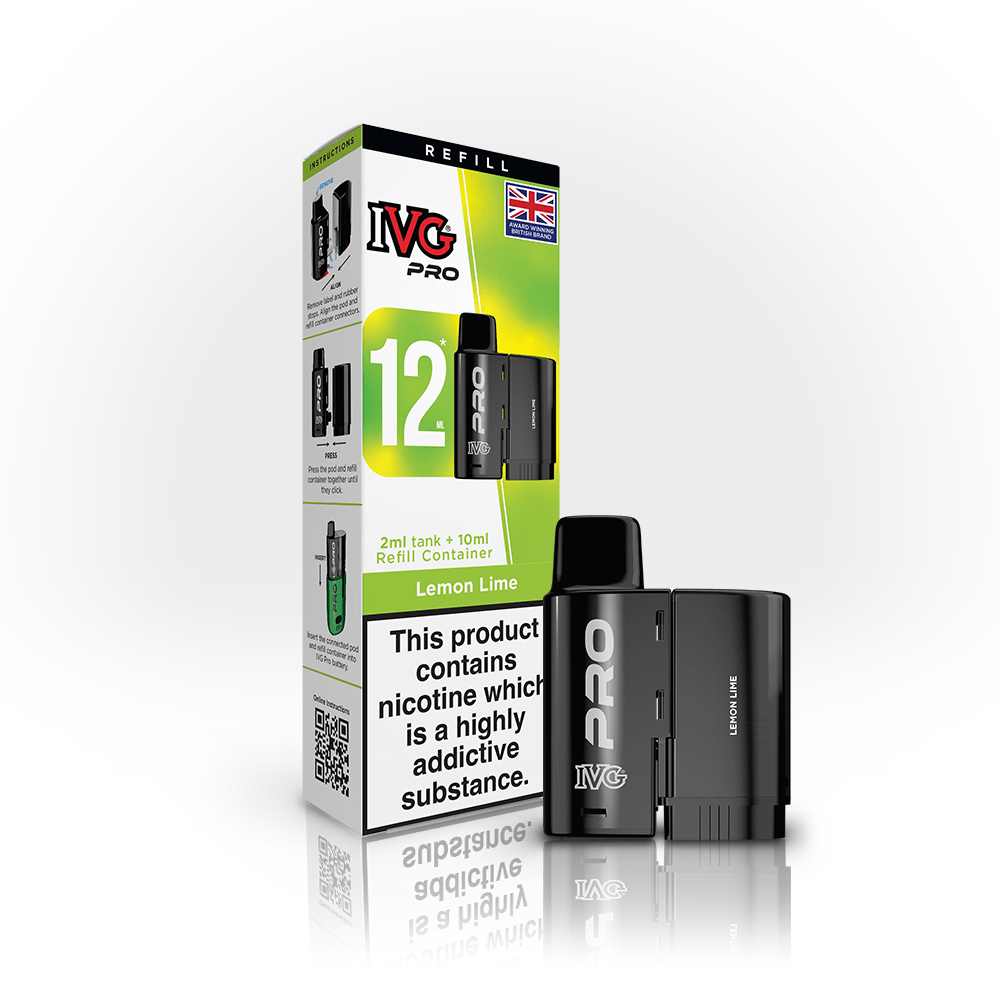 IVG Pro 12 Prefilled Vape Pods Pack of 5 Lemon Lime