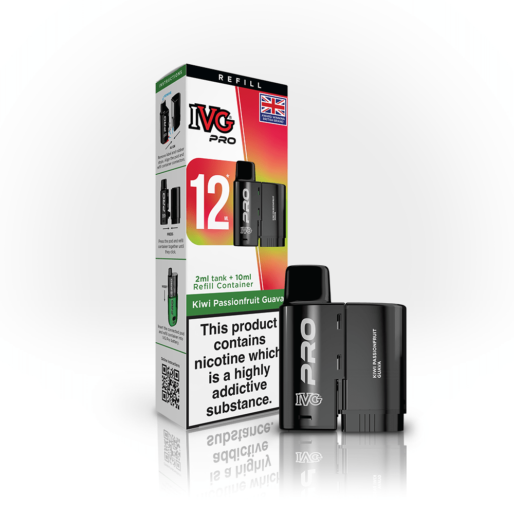 IVG Pro 12 Prefilled Vape Pods Pack of 5 Kiwi Passionfruit Guava