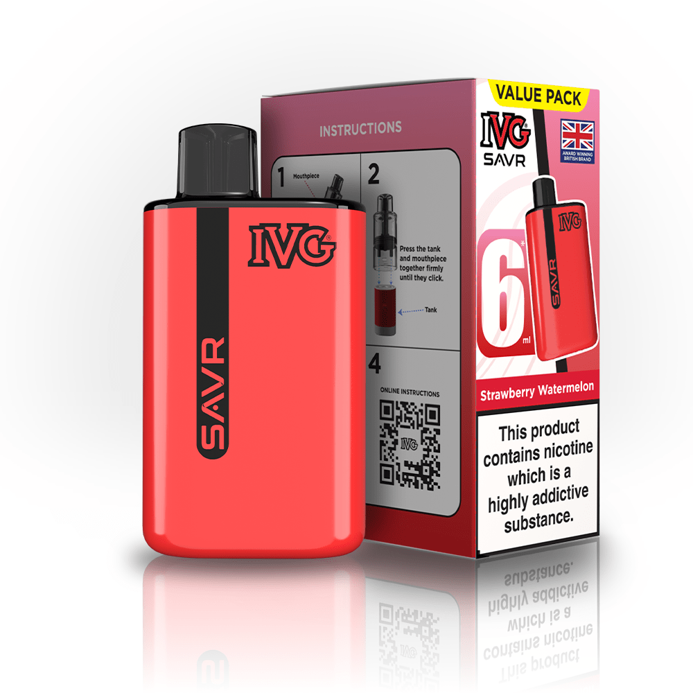IVG SAVR 3000 Prefilled Pod Vape Box of 5 Strawberry Watermelon