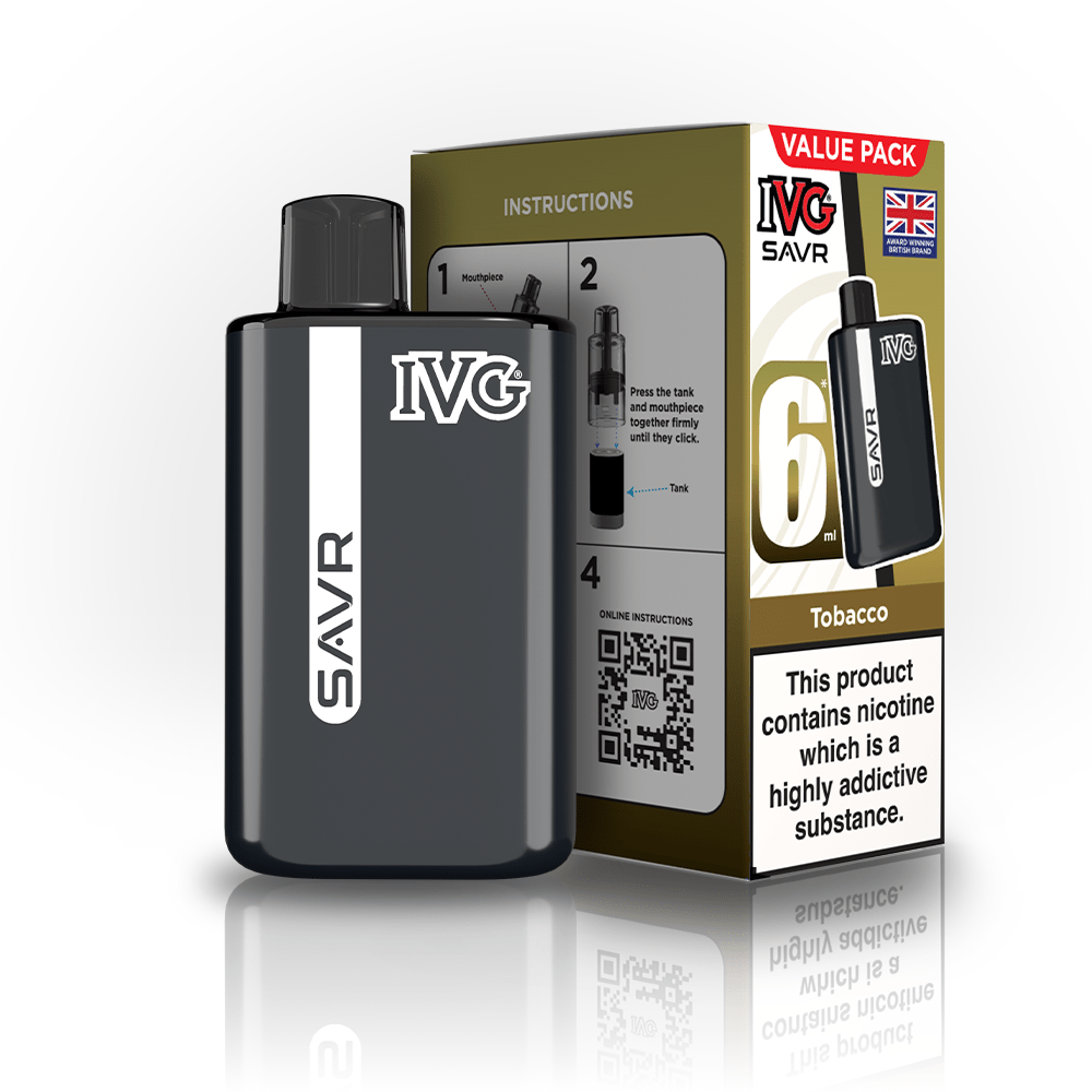IVG SAVR 3000 Prefilled Pod Vape Box of 5 Tobacco