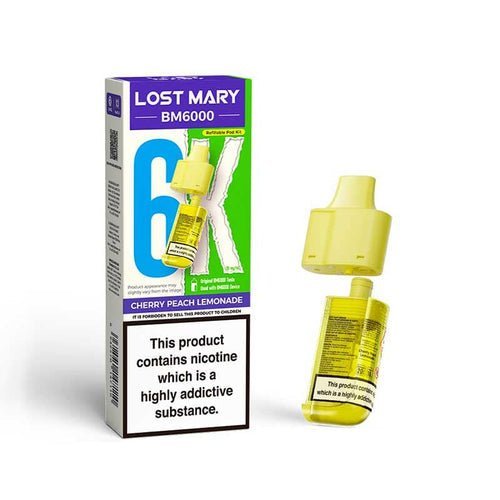 Lost Mary BM6000 Prefilled Pods Pack of 5 Cherry Peach Lemonade