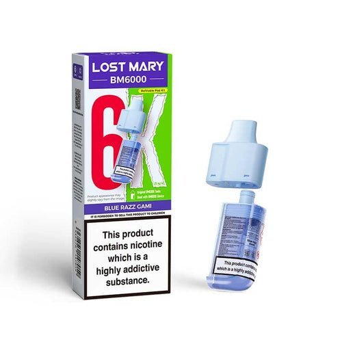 Lost Mary BM6000 Prefilled Pods Pack of 5 Blue Razz Gami