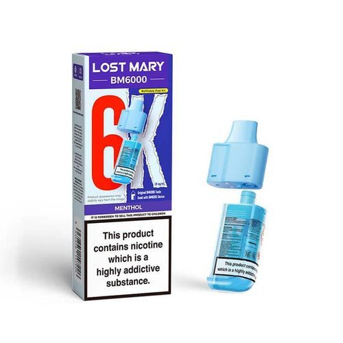 Lost Mary BM6000 Prefilled Pods Pack of 5 Menthol