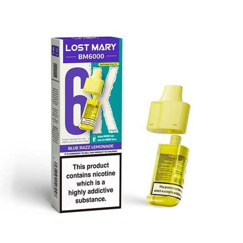 Lost Mary BM6000 Prefilled Pods Pack of 5 Blue Razz Lemonade