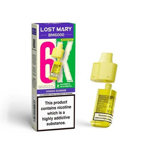 Lost Mary BM6000 Prefilled Pods Pack of 5 Hawaii Sunrise