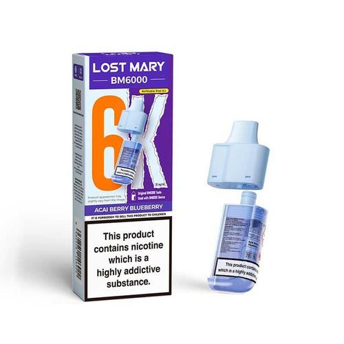 Lost Mary BM6000 Prefilled Pods Pack of 5 Acai Berry Blueberry
