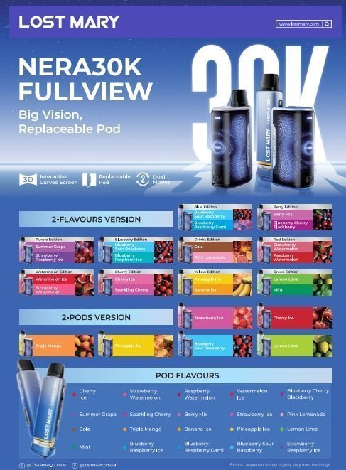 Lost Mary Nera 30K Prefilled Pod Kit Box of 5 Watermelon Edition