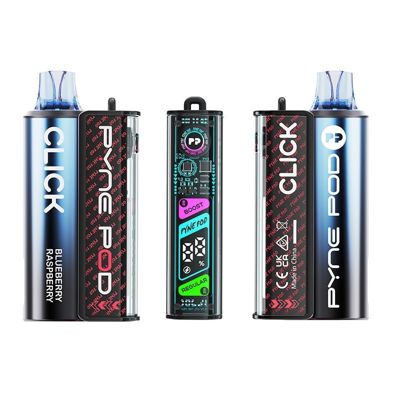 Pyne Pod Click 10000 Starter Kit - Box of 5 Blueberry Raspberry