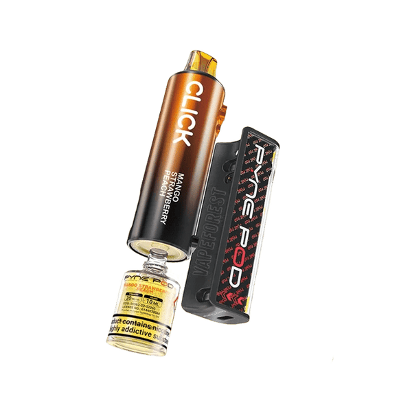 Pyne Pod Click 10k Replacement Pods Box of 5 Mango Strawberry Peach