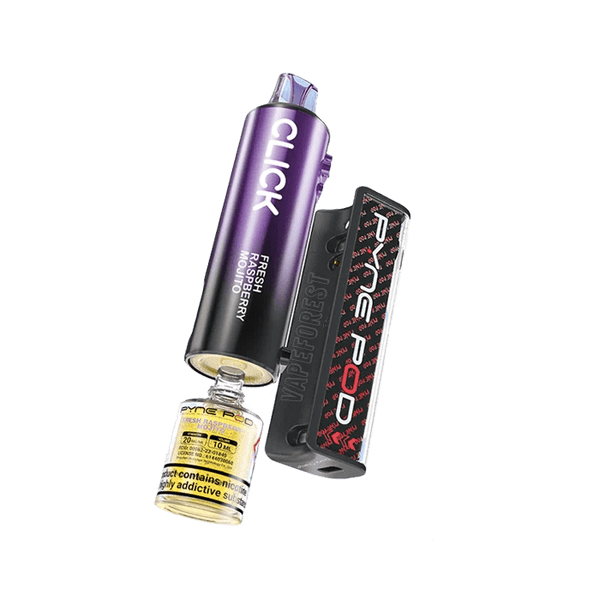 Pyne Pod Click 10k Replacement Pods Box of 5 Fresh Raspberry Mojito