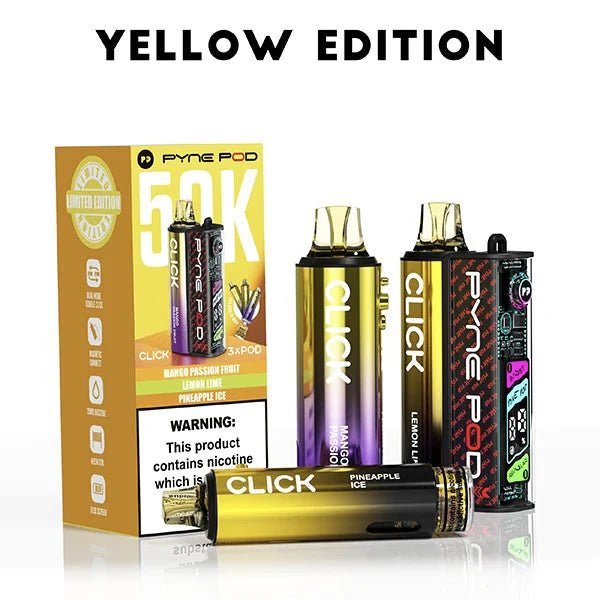 Pyne Pod Click 50k Prefilled Pod Vape Kit Box of 5 Yellow Edition