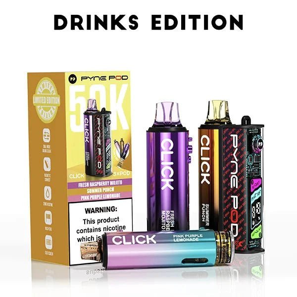 Pyne Pod Click 50k Prefilled Pod Vape Kit Box of 5 Drinks Edition