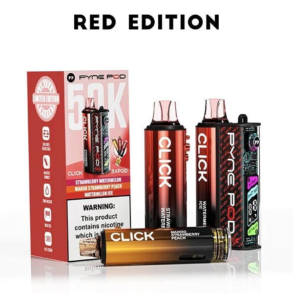 Pyne Pod Click 50k Prefilled Pod Vape Kit Box of 5 Red Edition